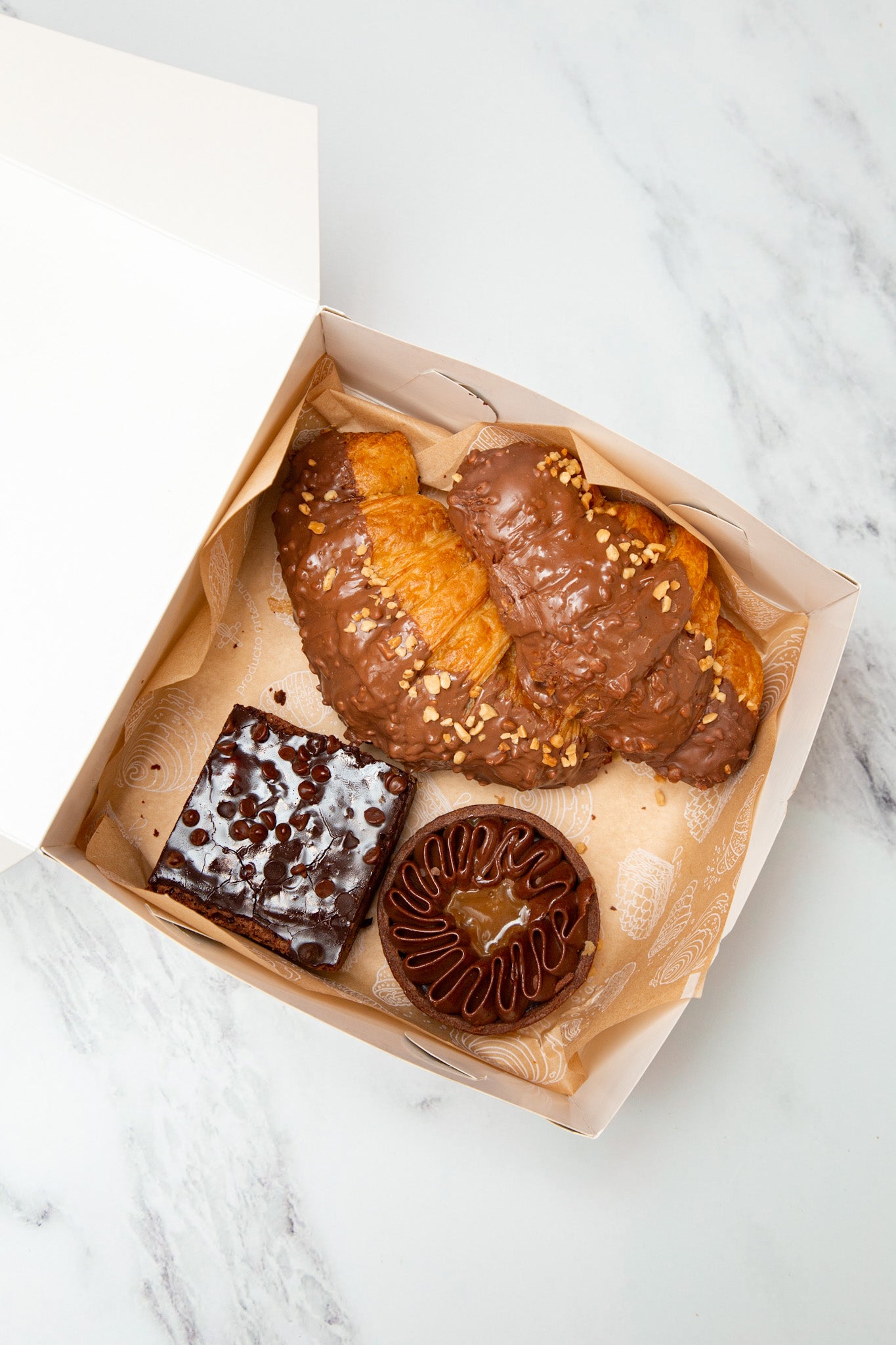 Croissants de Nutella, Brownie y Tarta de Choco-caramelo Salado