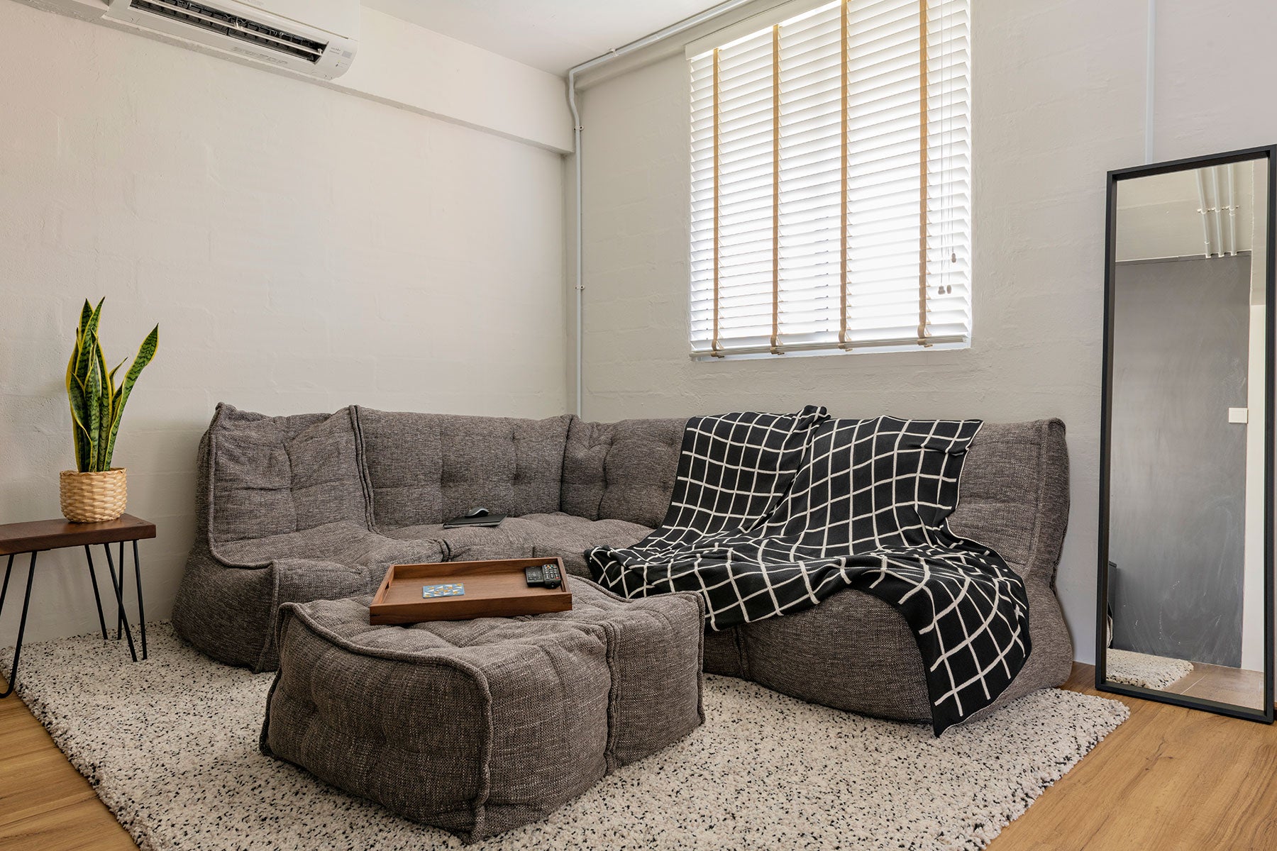 bean bag cozy living room