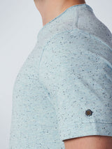 T-Shirt Crewneck Multi Coloured Melange Responsible Choice Cotton | Light Aqua