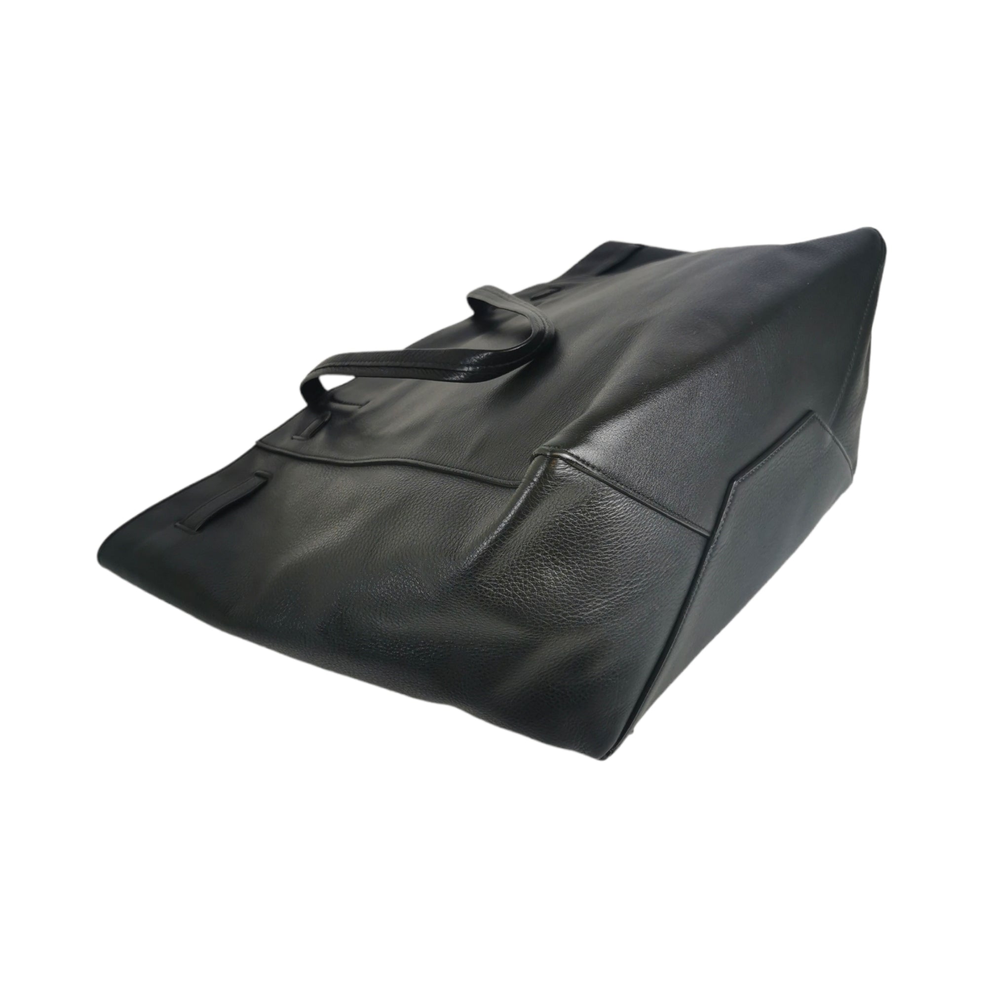 Celine Cabas Phantom Small Tote Bag Black Leather | 900