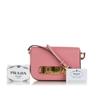 Prada City Crossbody Bag Pink Calfskin | 2,000