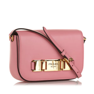 Prada City Crossbody Bag Pink Calfskin | 2,000