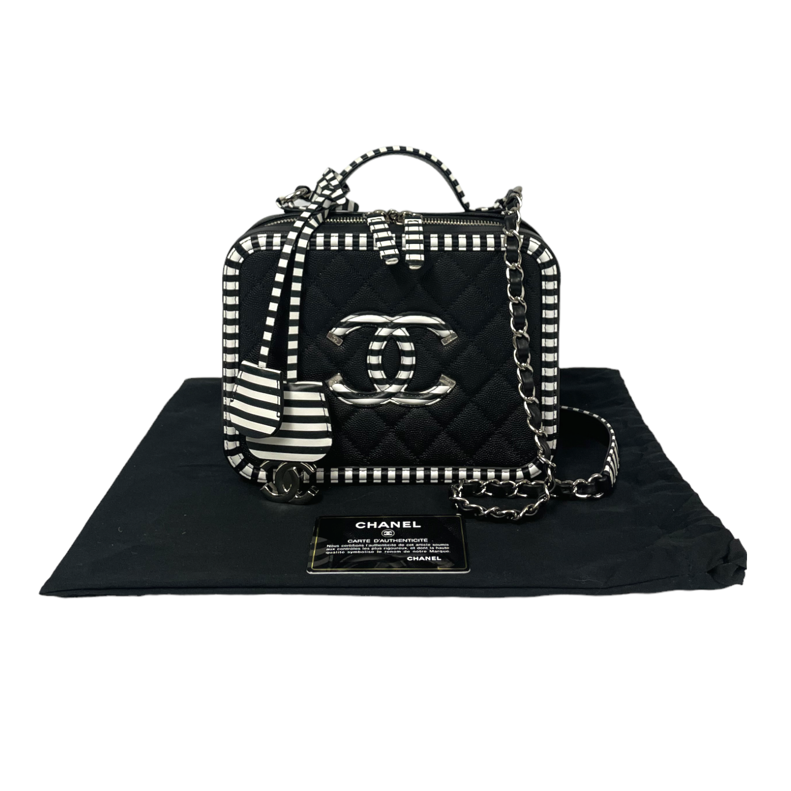 Burgundy CC Filigree Vanity Case Mini in Caviar Leather with GoldTone  Hardware 20182019  Handbags  Accessories  2021  Sothebys