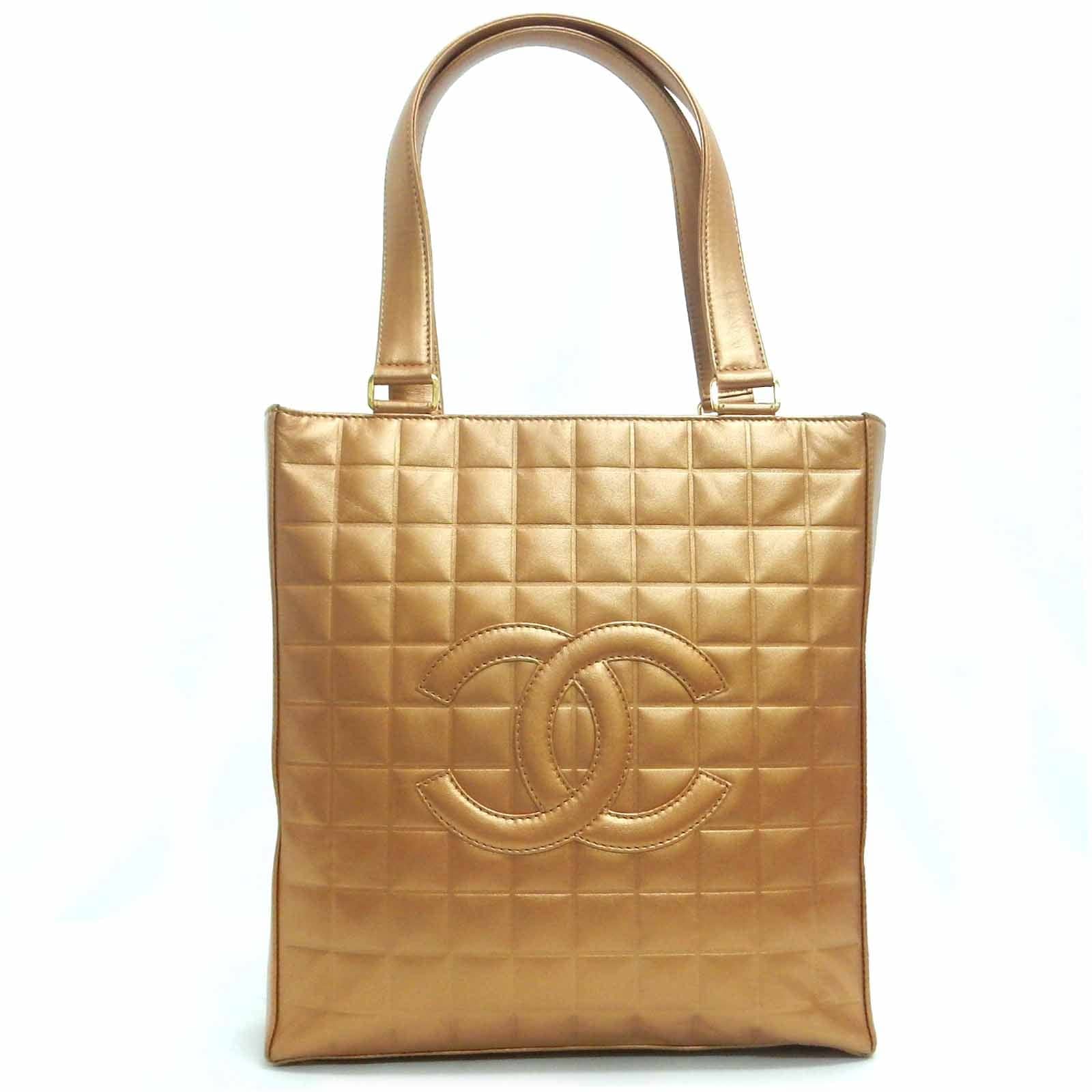 Chanel Tote Bag Gold Beige Metallic | 1,200