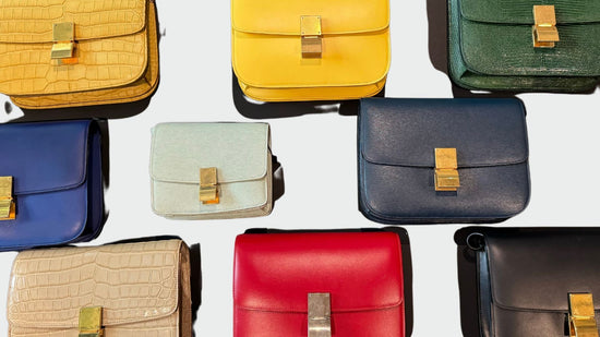 différentes variations du celine classic box bag