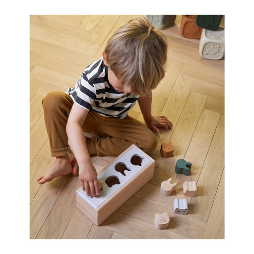 Baby Midas wooden puzzle box in multicoloured - Liewood