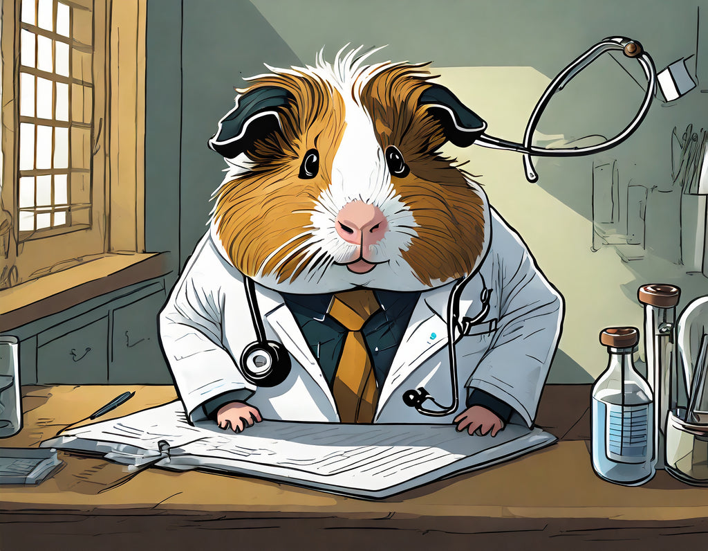 guinea pig wearing a lab coat generated by firefly