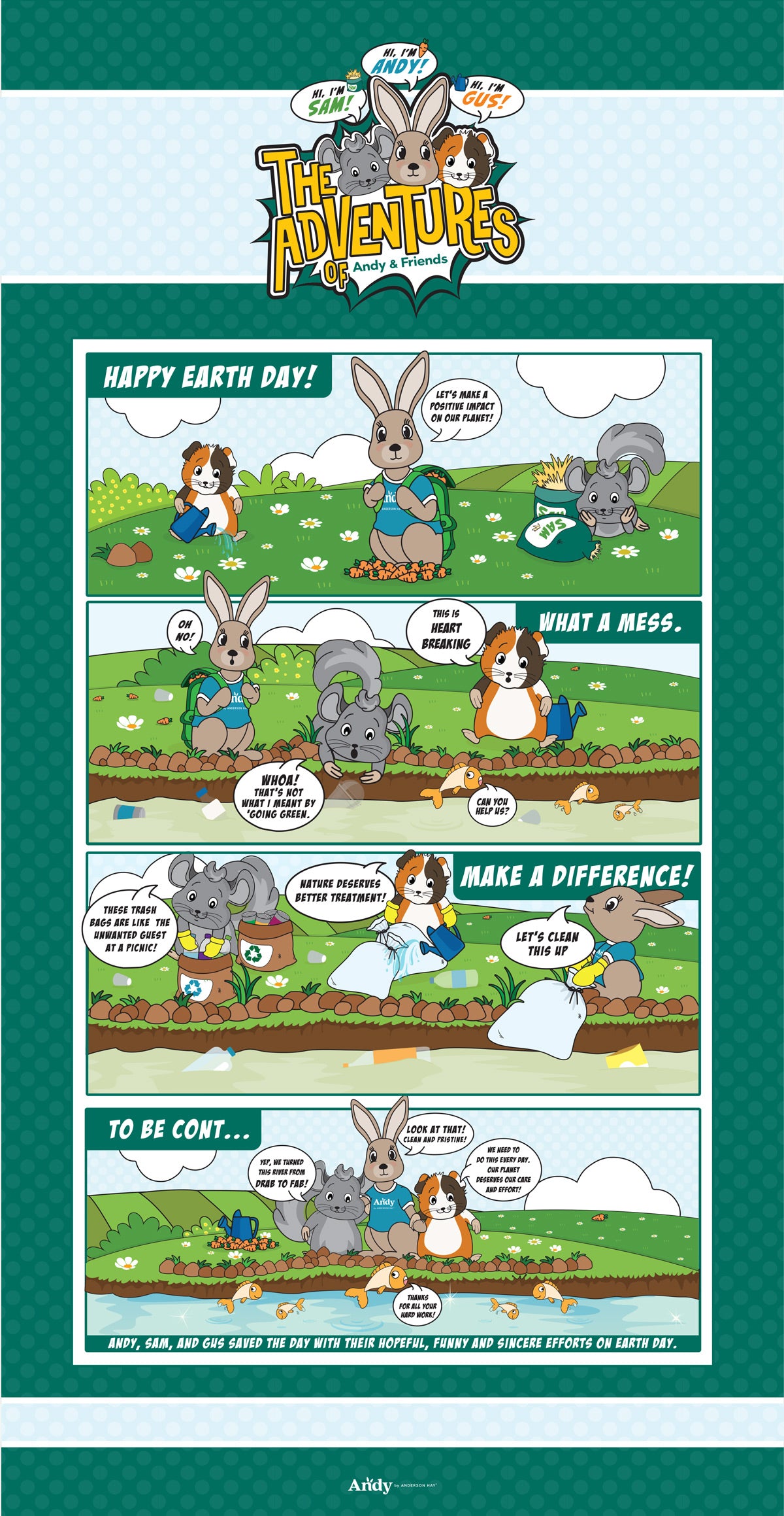 The Adventures of Andy & Friends Comic Earth Day