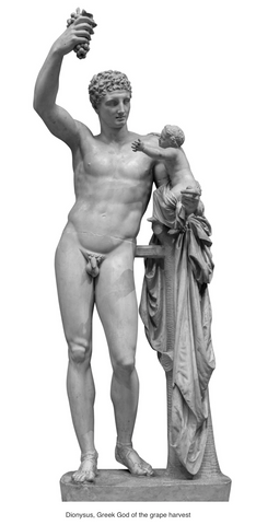 Dionysus, Greek God of the grape harvest