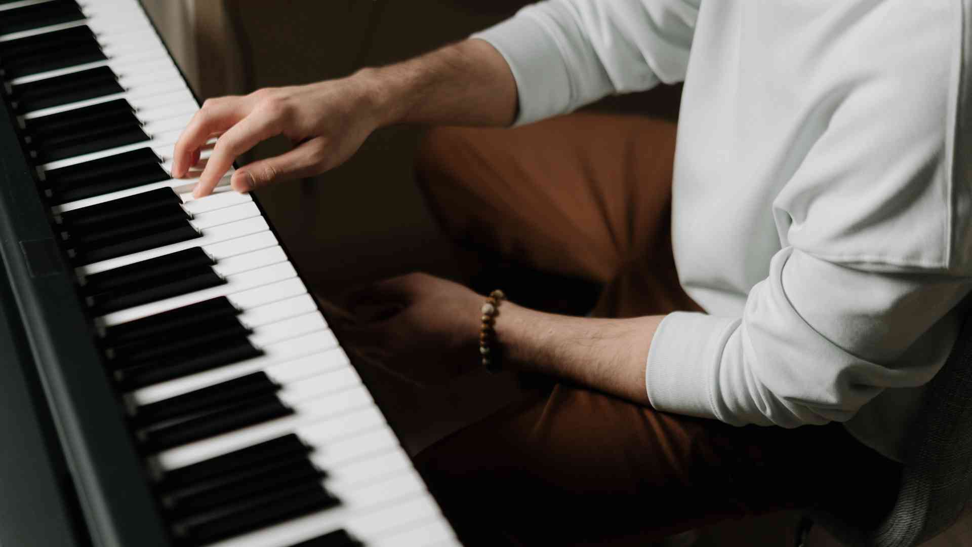 A man playing the piano.