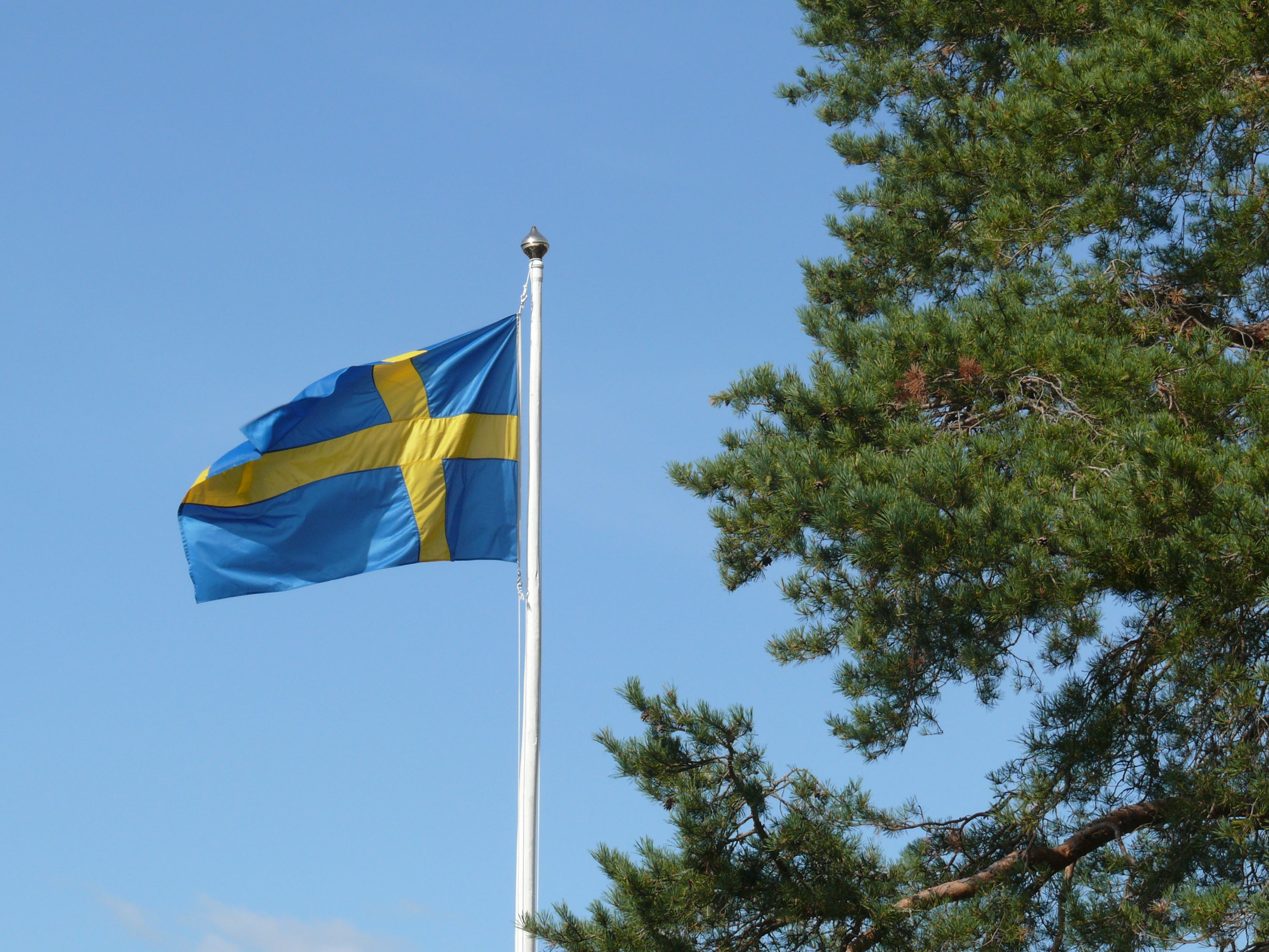 Flagge Schweden Ingmarsö Stockholms Skärgård