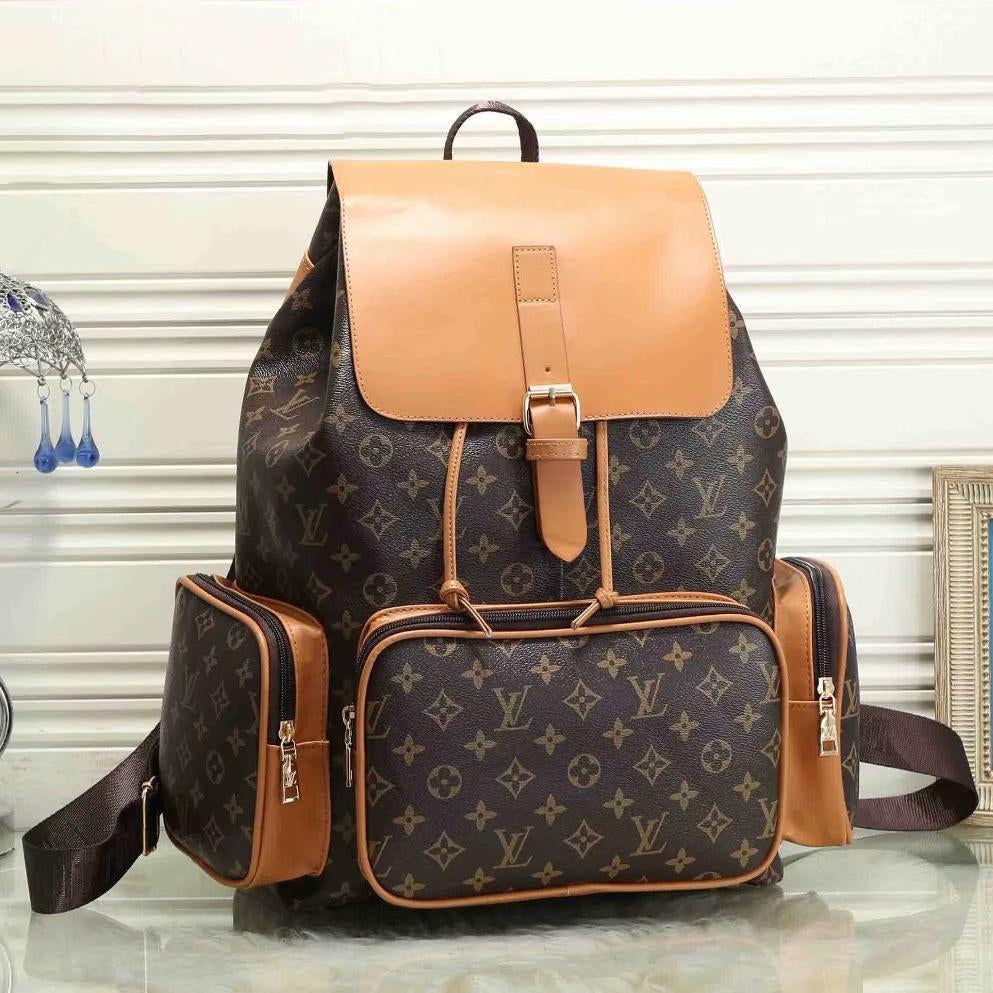 LV Louis Vuitton Classic Large Capacity Backpack Fashion Mens and Womens Travel Bags Mountaineering 