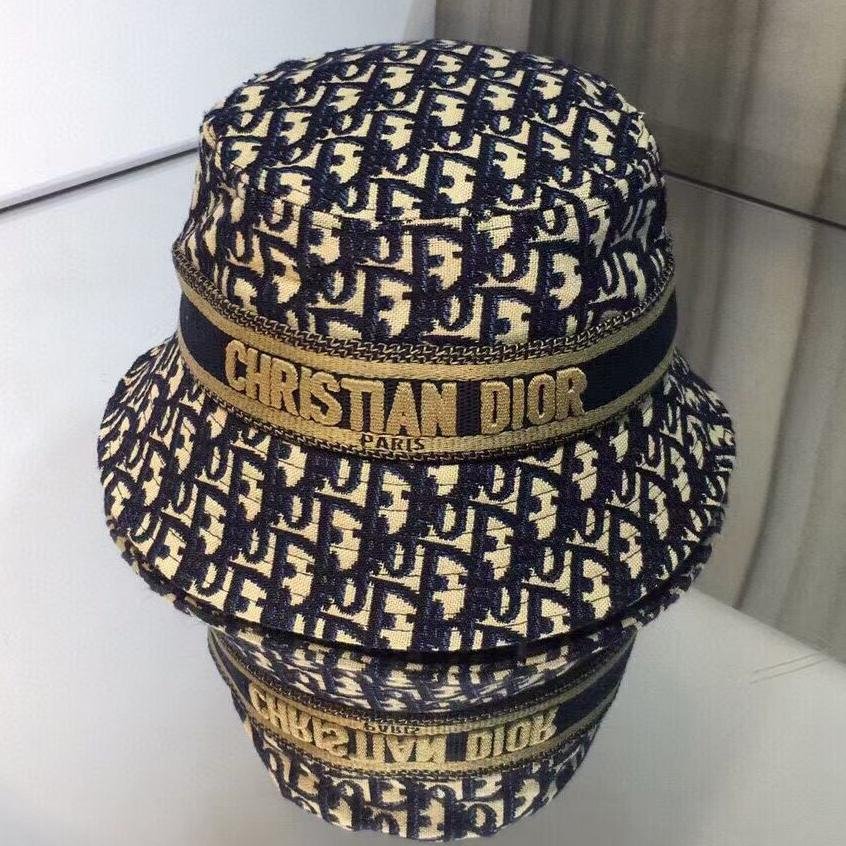 Christian Dior embroidered pattern letters Bucket hat Cap-11