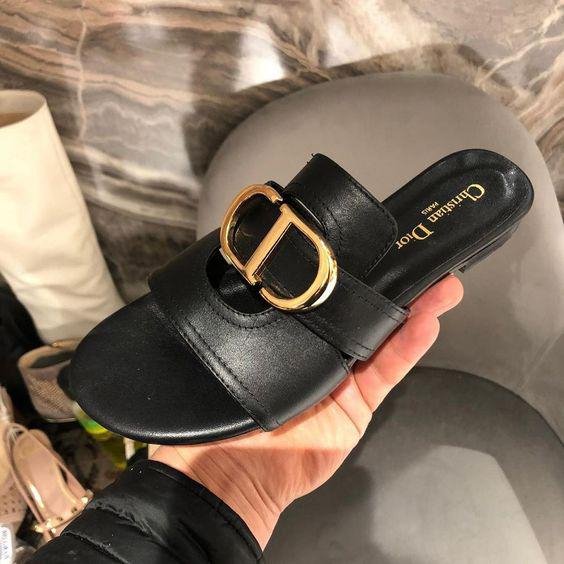 Dior Womens CD Letter Slippers Shoes-2