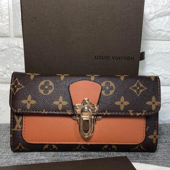 Louis Vuitton Lv Women Leather Buckle Wallet Purse