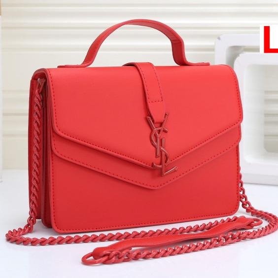 YSL Saint Laurent Solid Color Ladies Flip Handbag Shoulder Bag M
