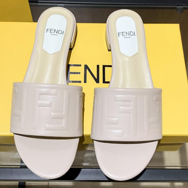 Fendi women double FF letter slippers shoes-2