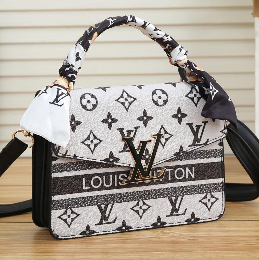 Louis Vuitton LV new product stitching color letters with silk s