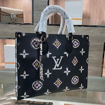 LV Louis Vuitton Women Leather Shoulder Bags Satchel Tote Bag Ha