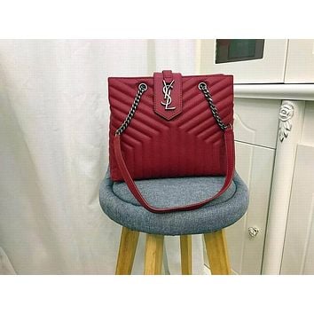ysl women leather shoulder bag satchel tote bag handbag shopping leather tote crossbody satchel shou