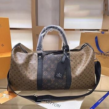 Louis Vuitton Womens lv fashion Leather Shoulder Bag Satchel Tot
