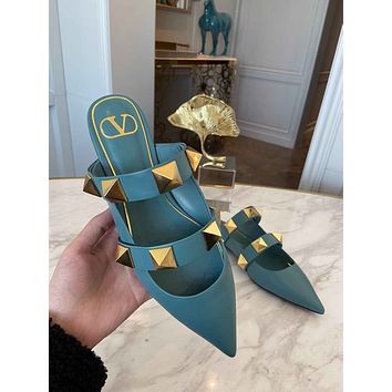Valentino Womens Fashion Trending Leather Women High Heels Shoes