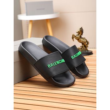 Balenciaga Popular Summer Womens Flats Men Slipper Sandals Shoes