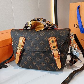 Louis Vuitton LV Fashion Ladies Splicing Handbag Shoulder Messen