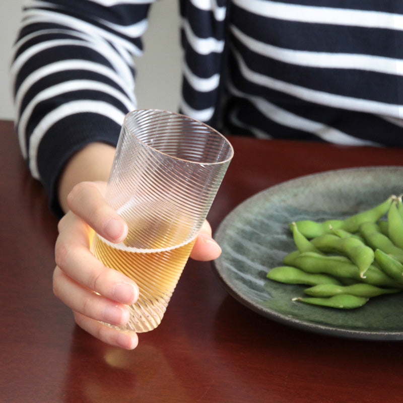 Sghr スガハラ煌ひとくちビールグラスねじり