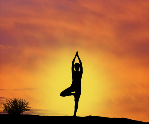 yoga pose silhouette 