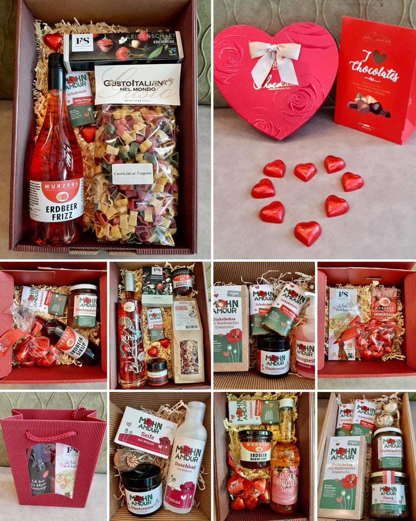 Wieselburger Schmankerlladen Valentinstag-Geschenke Geschenkpakete Geschenkideen
