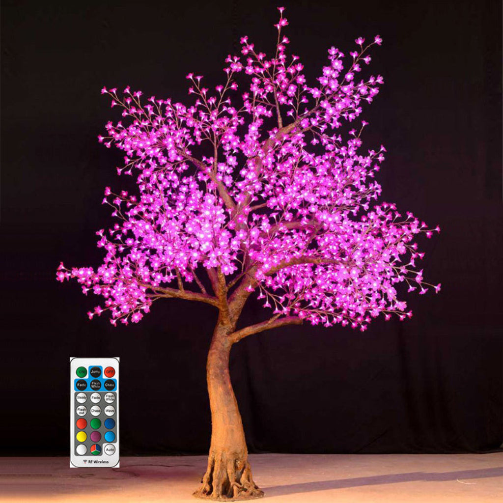 RGBW LED high simulation Cherry blossoms tree light,Height: 2.8m(9ft)