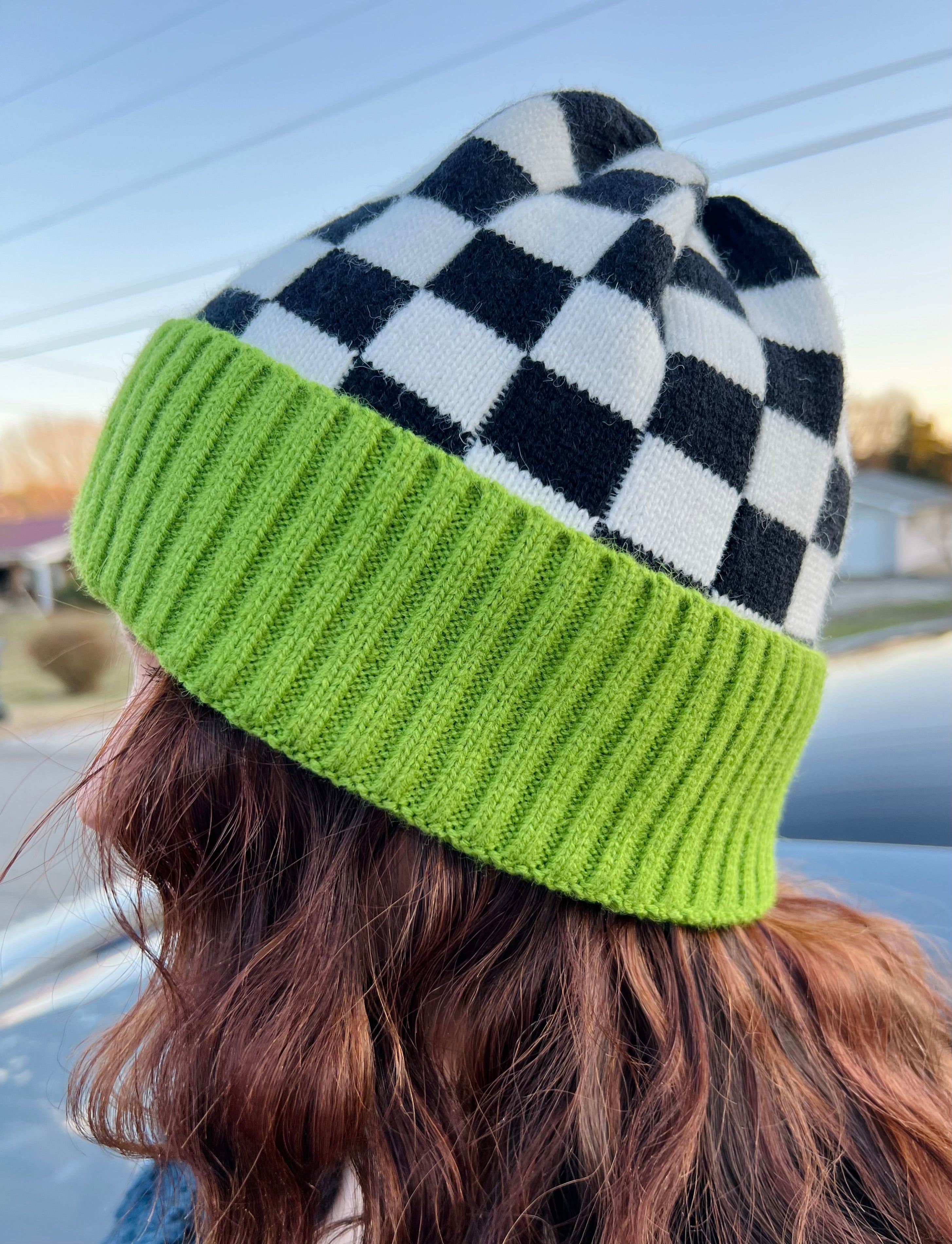 Checkered Beanie