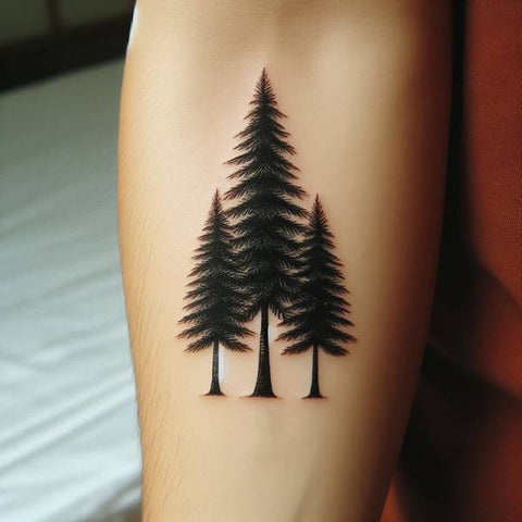 3 Pine Tree Tattoo 2