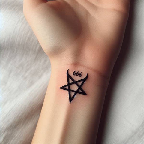 666 Wrist Tattoo