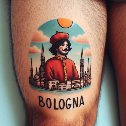 Above Knee Bologna Tattoo 2