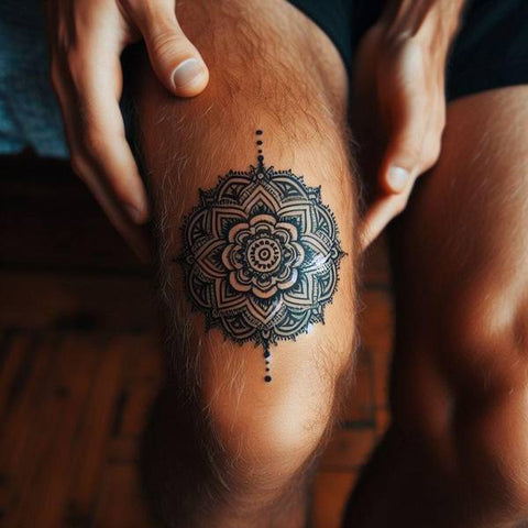 Above The Knee Mandala Tattoo 1