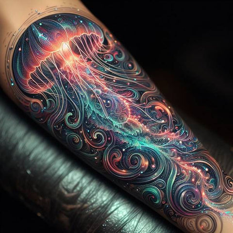 Abstract Jellyfish Tattoo