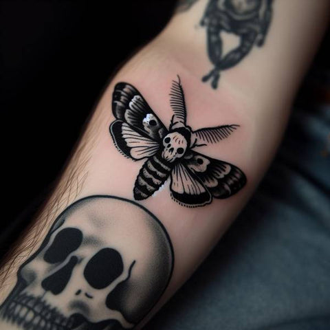 Acherontia Moth Tattoo 1