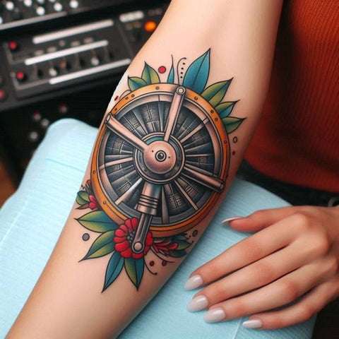 Airplane Engine Tattoo 1