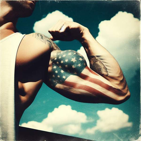 American Flag Bicep Tattoo