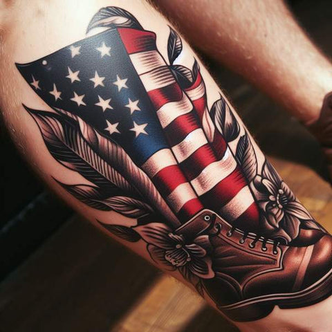 American Flag Cover Up Tattoo