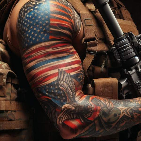 American Flag Military Tattoo 1