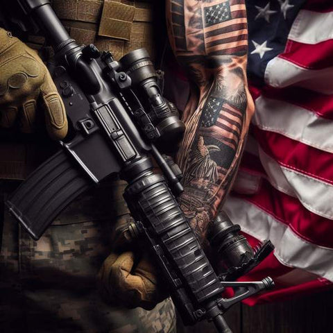 American Flag Military Tattoo 2