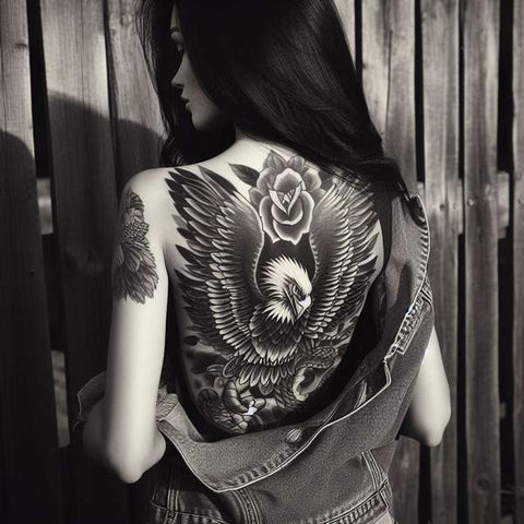 American Traditional Back Tattoo