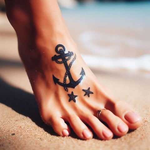 Anchor Foot Tattoo