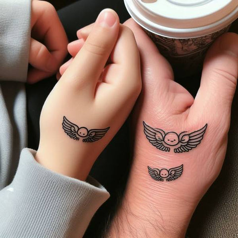 Angel Wings Sibling Tattoo 2