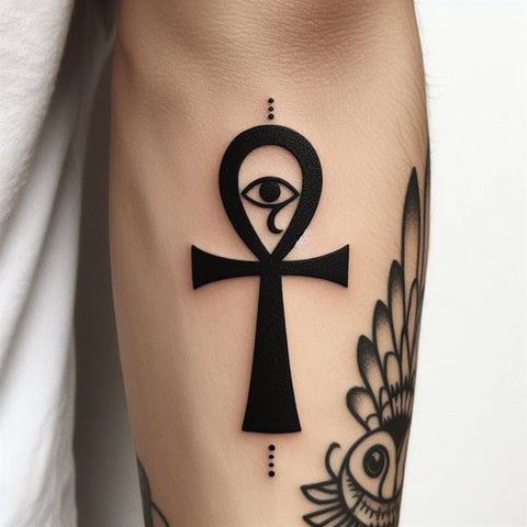 Ankh and Eye of Horus Tattoo 1