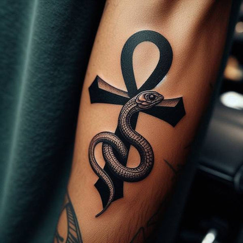 Ankh and Snake Tattoo 1