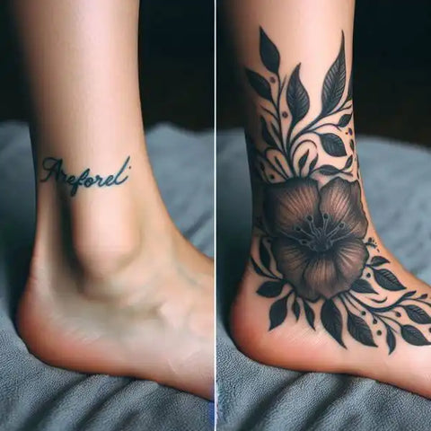 Ankle Cover-up Tattoo 1